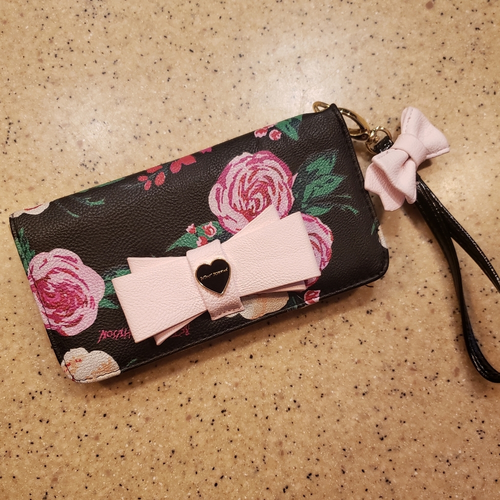 NWOT Betsey Johnson Floral Wallet Clutch
